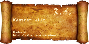 Kastner Aliz névjegykártya